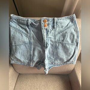 Universal Threads Light Blue High-Waist Denim Shorts